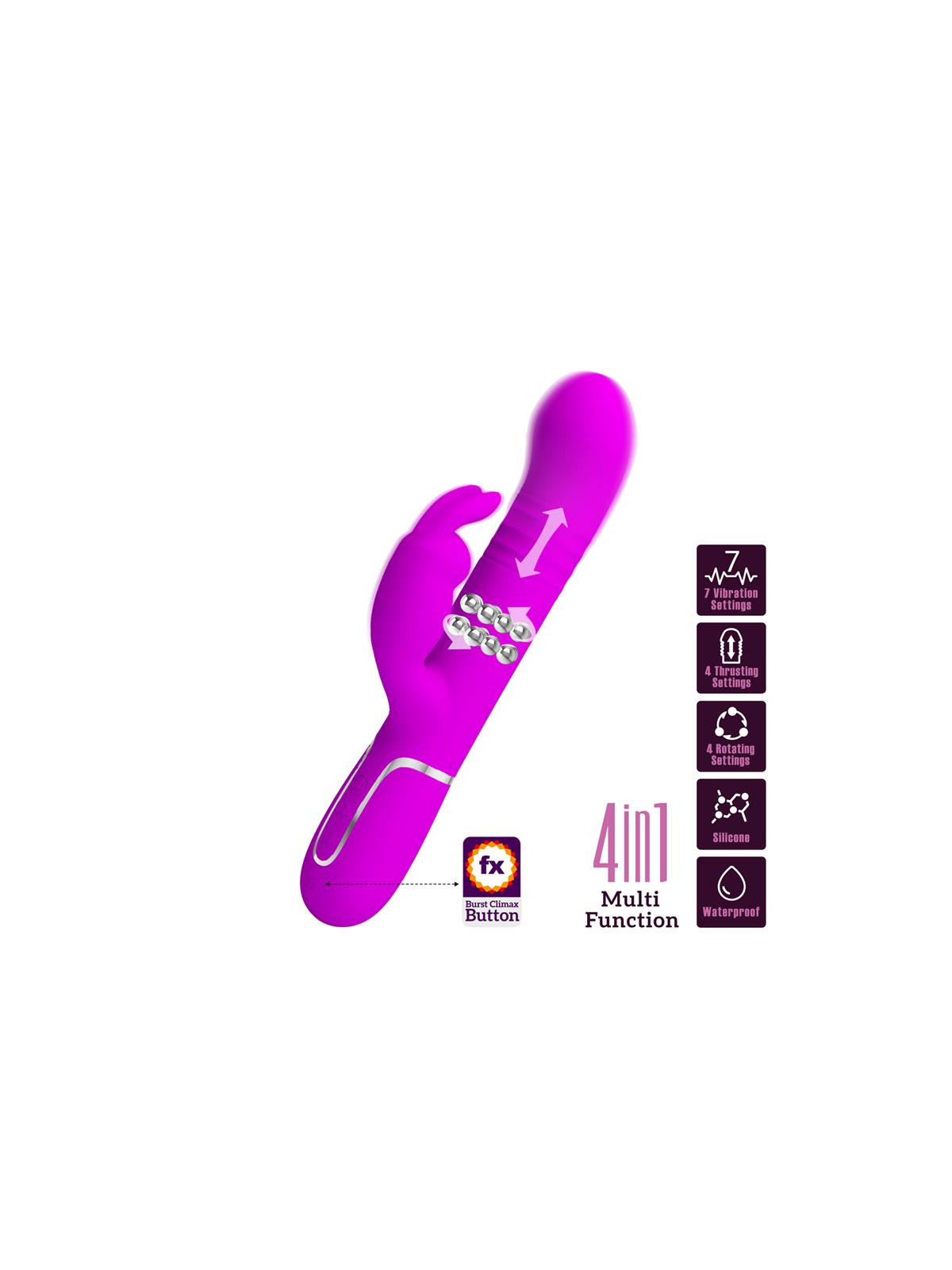 Coale Vibrador con Bolas Rotatorias y Up and Down USB