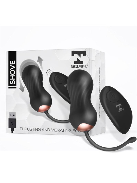 Shove Huevo con Movimiento Thrusting y Vibrador con Control Remoto