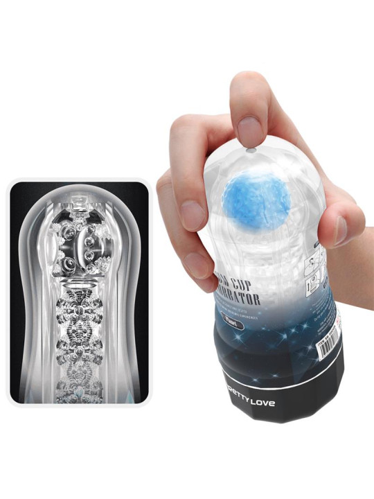 Planet Ball-Rolling Masturbador Azul