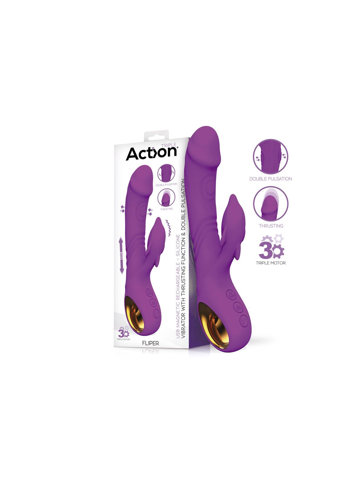 Fliper Vibrador con Thrusting y Doble Pulsación 3 Motores