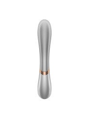 Hot Lover Vibrador Efecto Calor con APP Plata y Champagne