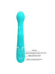 Vibrador con Thrusting y Bolas Rotatorias Dejon Azul