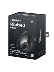 Ribbed Petal con Satisfyer Connect APP Negro