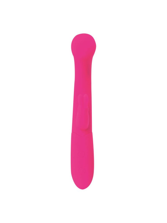 Cotton Vibrador Punto G y Conejito USB Silicona Fuchsia