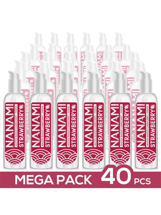 Pack de 40 Lubricante Base Agua Fresa 150 ml