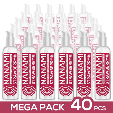 Pack de 40 Lubricante Base Agua Fresa 150 ml