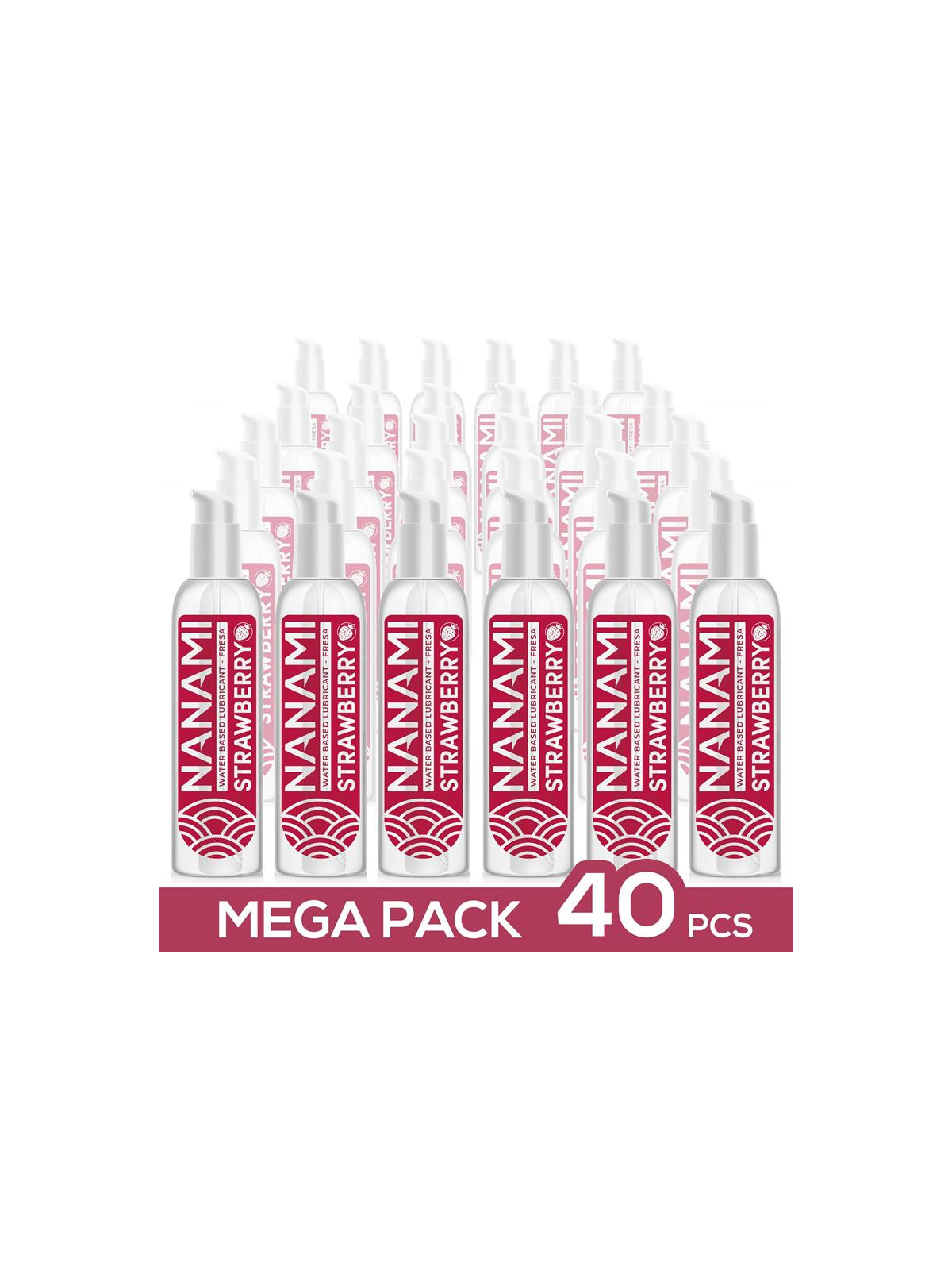 Pack de 40 Lubricante Base Agua Fresa 150 ml