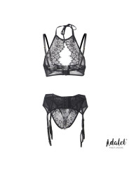 Conjunto Lencería Nisa Talla 44-46: Sujetador, Liguero y Tanga