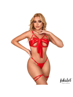 Conjunto Lencería Riley: Sujetador, Tanga y Ligas