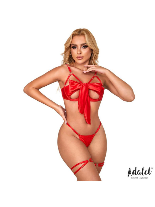 Conjunto Lencería Riley: Sujetador, Tanga y Ligas