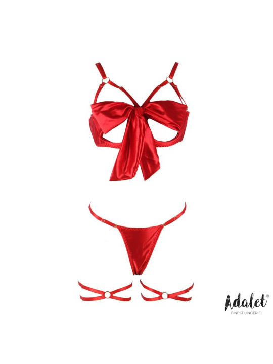 Conjunto Lencería Riley: Sujetador, Tanga y Ligas