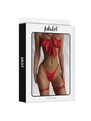 Conjunto Lencería Riley: Sujetador, Tanga y Ligas