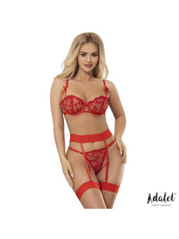 Conjunto Lencería Corazones Rojo - Yvonne Set Sexy