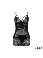 Lila Babydoll Espalda Abierta y Tanga