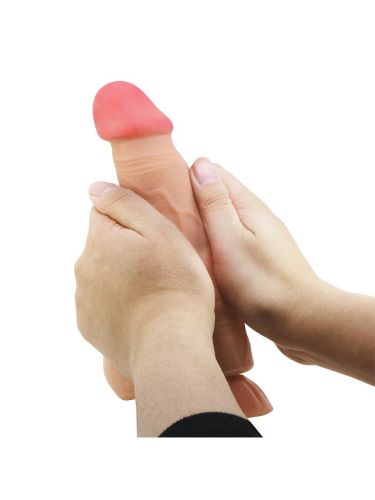 Dildo Realista Doble Densidad Piel Deslizante Retractil