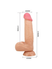 Dildo Realista Doble Densidad Piel Deslizante Retractil