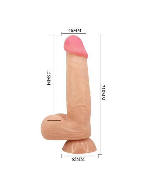 Dildo Realista Doble Densidad Piel Deslizante Retractil