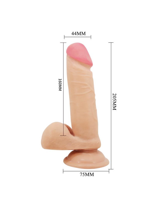 Dildo con Piel Deslizante Retractil 20.5 cm
