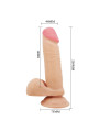 Dildo con Piel Deslizante Retractil 20.5 cm