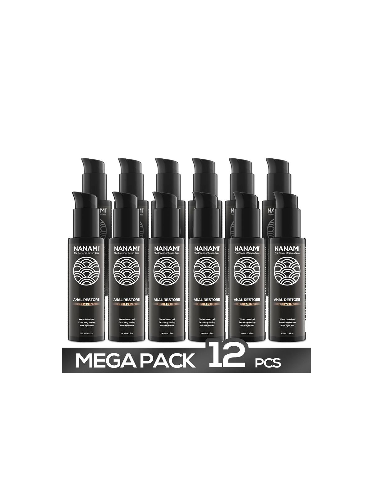 Pack de 12 Gel Lubricante Anal a Base de Agua Anal Restore 100ml