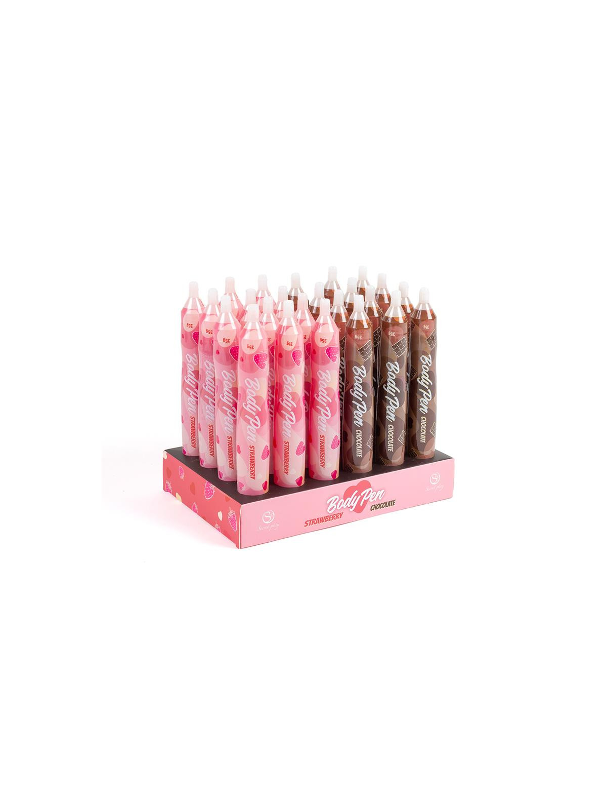 Body Pen Display con 24 units - 12 Fresa + 12 Chocolate