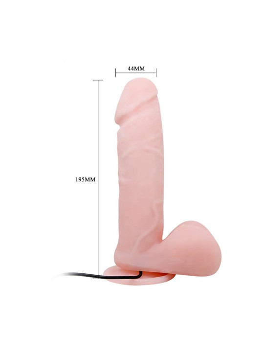 Dildo con Vibración y Rotación con Control Remoto