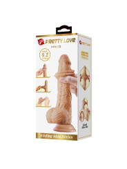 Dildo Realista con Piel Deslizante Retractil 23.3 cm