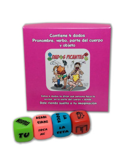 Juego 4 Dados Fluorescentes