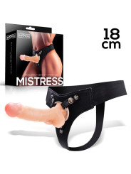 Mistress Arnés Elástico con Dildo de Silicona de 18 cm Natural