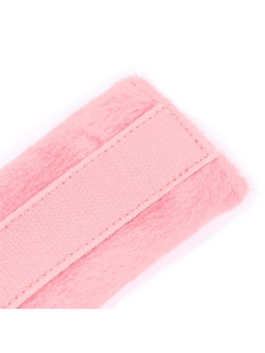 Esposas de Tela con Velcro para Muñecas con Pelo Largo Rosa