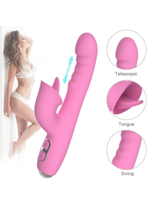 T-May Vibrador con Empuje y Movimiento Swing