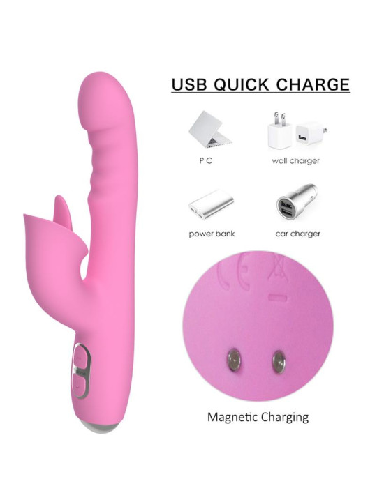 T-May Vibrador con Empuje y Movimiento Swing