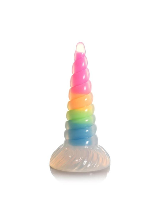 Dildo Luminiscente Rainbow Brilla en la Oscuridad