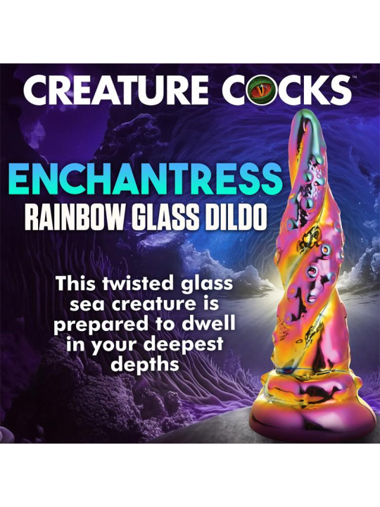 Dildo de Vidrio borosilicato Enchanting Rainbow