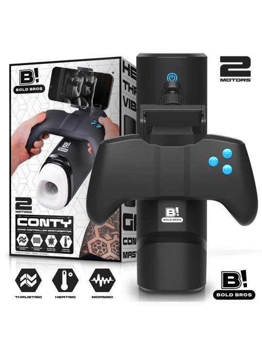 Conty Masturbador con Thrusting, Vibración y Calor Game Controller