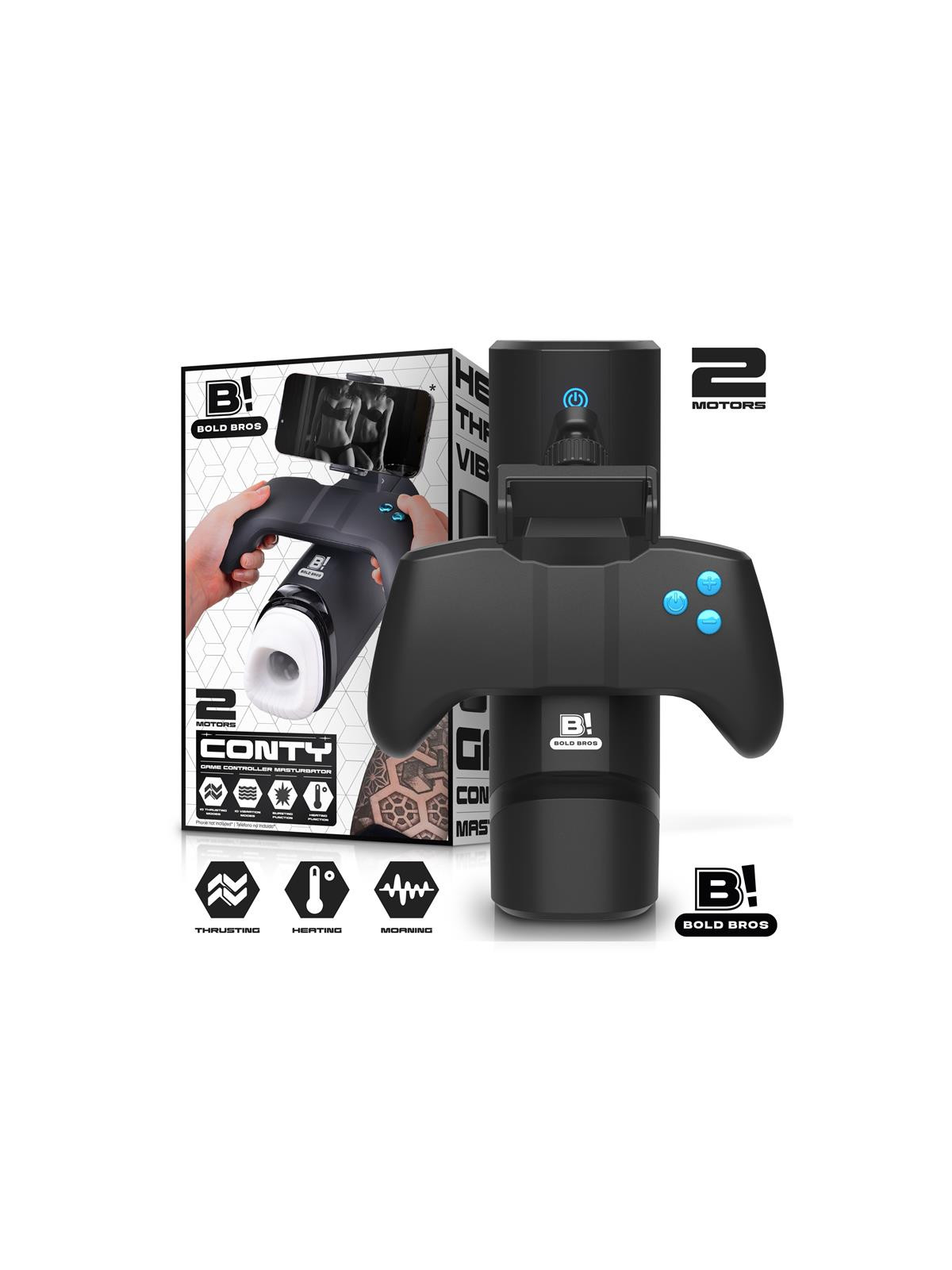 Conty Masturbador con Thrusting, Vibración y Calor Game Controller