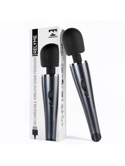 Wand Massager Relyme USB Silicone Black