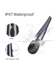 Wand Massager Relyme USB Silicone Black