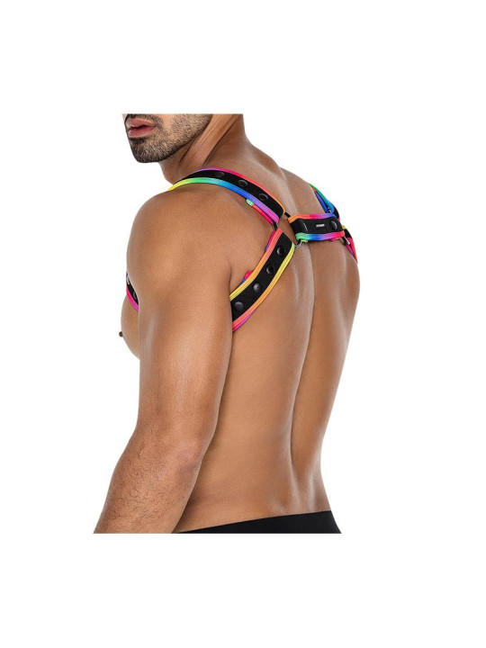 H4RNESS05 Arnés de Pecho Neon MultiColor Talla Única
