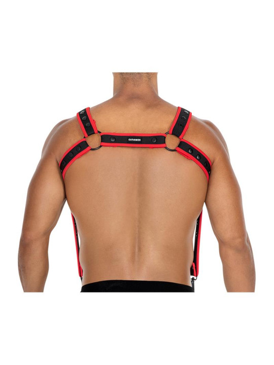 H4RNESS05 Arnés de Pecho Neon Rojo Talla Única