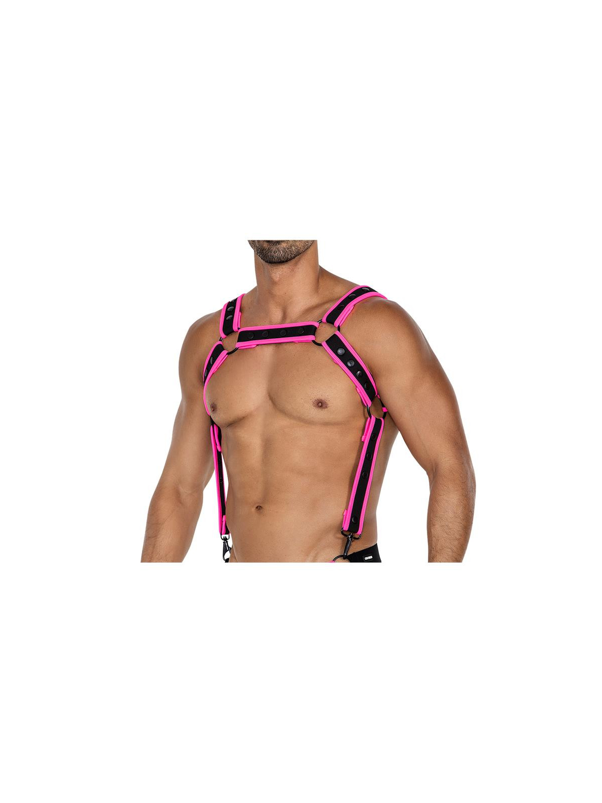 H4RNESS05 Arnés de Pecho Neon Rosa Talla Única