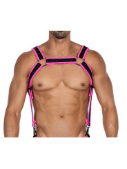 H4RNESS05 Arnés de Pecho Neon Rosa Talla Única