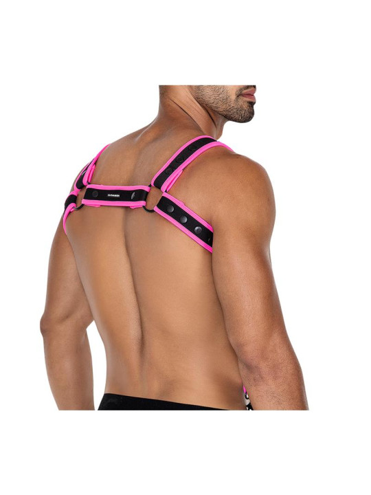 H4RNESS05 Arnés de Pecho Neon Rosa Talla Única