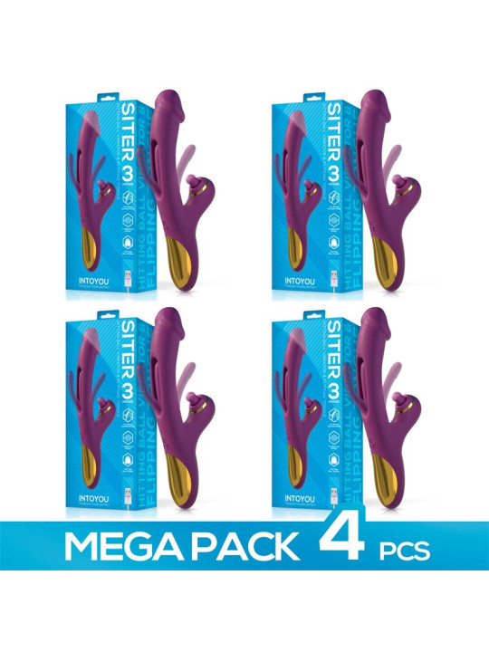 Pack de 4 Siter Vibrador con Lengua Movimiento Flipping y Bola Golpeteo