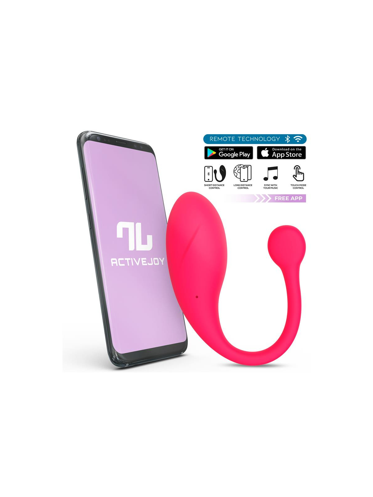 Bulby Huevo Vibrador con APP Rosa Intenso