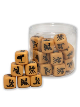 Dado Duro de Goma Versión Hetero Gold - Juego Divertido