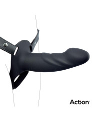 Arnés Strap-on con Dildo Hueco Silicona Premium Talla L Negro