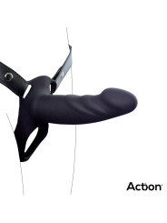 Arnés Strap-On con Dildo Hueco Silicona Premium Talla S Negro