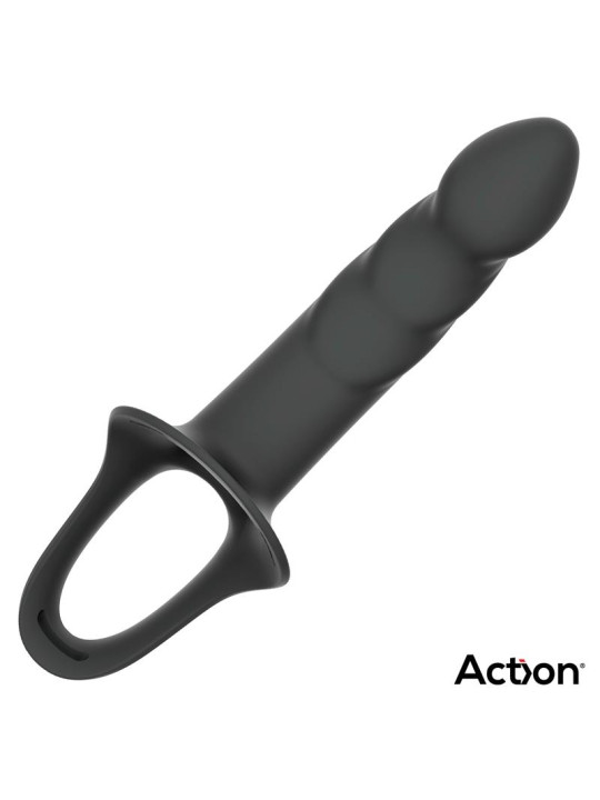 Arnés Strap-On con Dildo Hueco Silicona Premium Talla S Negro