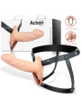 Arnés Strap-on con Dildo Hueco Silicona Premium Talla L